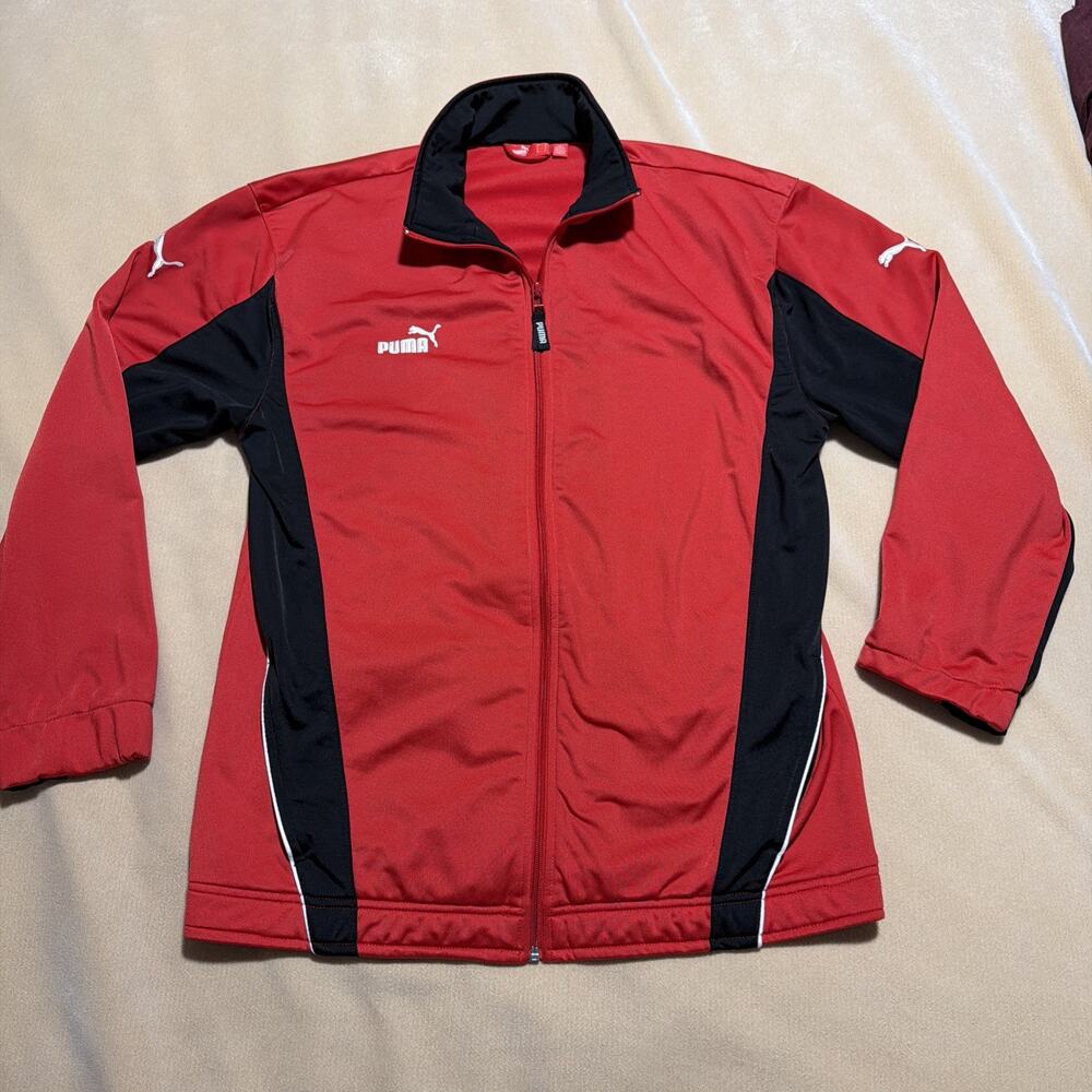 Vintage PUMA Men's Colorblock Jackets 90s Size Men’s Large Track Running